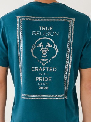 Agave True Religion Buddha Logo T Shirts | 3760-BGJNS