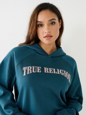 Agave True Religion Relaxed Hoodie | 8604-JVYSE