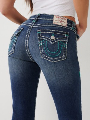 Aizome True Religion Billie Super T Stitch Straight Jeans | 9086-AWCIG