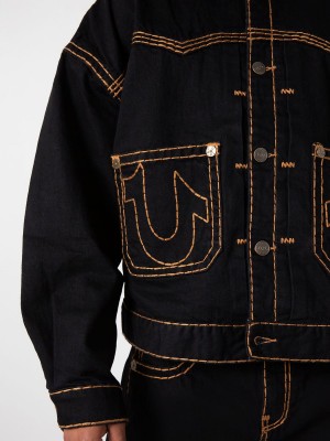 Black Cairo True Religion Sebastien Ami X Western Jacket Super T | 1642-CLGMR