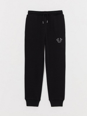 Black True Religion Boys Logo Jogger | 1204-LDOPZ