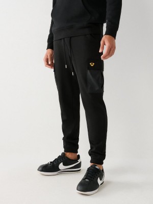 Black True Religion Cargo Revolt Jogger | 6895-OZAPF