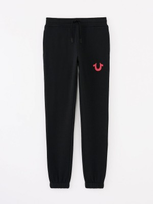 Black True Religion Girls Logo Jogger | 4230-JYNSZ