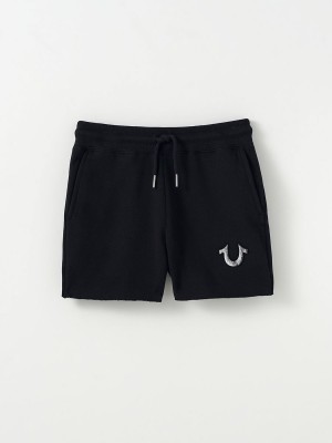 Black True Religion Girls Sweat Shorts | 7031-RNWAM