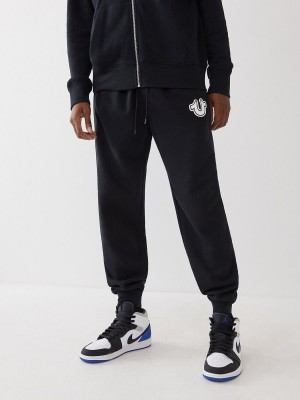 Black True Religion Logo Jogger | 4286-DPXWA