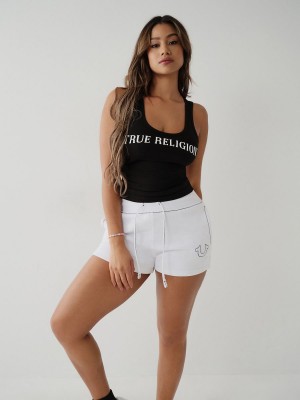 Black True Religion Logo Tanks | 8503-XCSJK