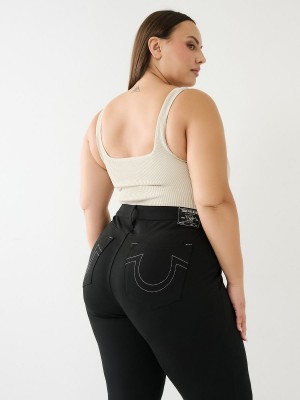 Black True Religion Plus Jennie Ponte Skinny Pants | 8540-ORCZA