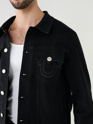 Body Rinse Black True Religion Jimmy Denim Trucker Jacket | 5620-WEGCA