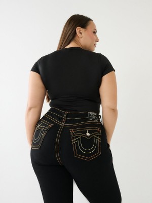 Body Rinse Black True Religion Plus Becca Big T Bootcut Jeans | 3760-OICMA