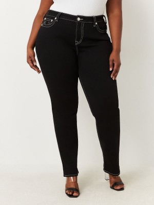 Body Rinse Black True Religion Plus Billie Straight Jeans | 0982-FHQUS