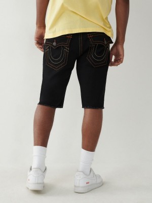 Body Rinse Black True Religion Ricky Straight Shorts | 0961-NFUOD