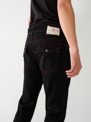 Body Rinse Black True Religion Ricky Straight Jeans | 9406-PHTSG