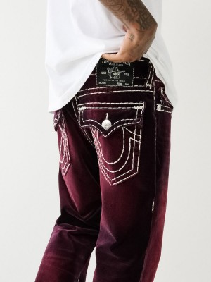 Burgundy Constantine Wash True Religion Velvet Rocco Super T Skinny 32" | 9167-YJMLD