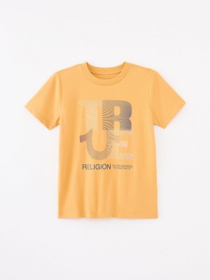 Chipmunk True Religion Boys Logo T Shirts | 7936-UYDGR