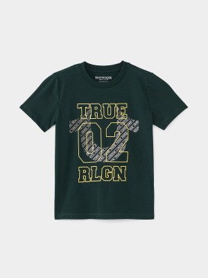 Dark Jade Green True Religion Boys 02 City Hs Logo T Shirts | 9867-EMIGS