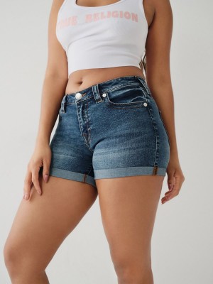 Dark Ringer True Religion Jayde Shorts | 6257-NZSYB