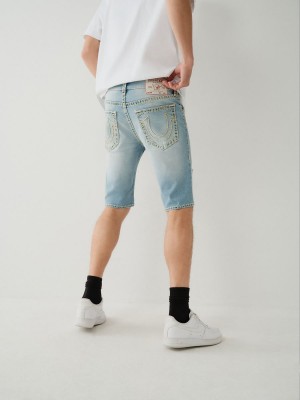 Denim True Religion Rocco Super T Stitch Skinny Shorts | 6853-TSQMF