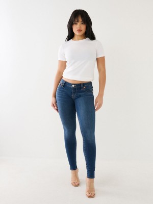 Dreamcatcher True Religion Halle Mid Rise Super Skinny Jeans | 3574-RYNKA