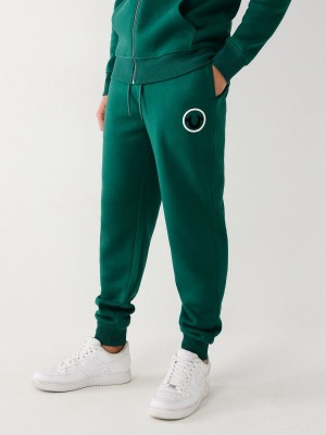 Emerald Green True Religion Logo Jogger | 4276-RNGXM