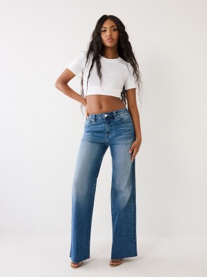 GHOST WAVE True Religion Leila High Rise Wide Leg Jeans | 9574-UVNDO