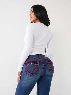 Glowing Moon True Religion Billie Super T Stitch Straight Jeans | 7935-KGLDM