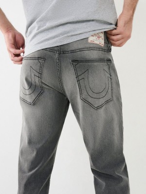 Grey Charcoal True Religion Geno Single Needle Slim Jeans | 2653-DGHAZ