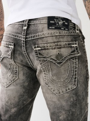 Greymouth Wash True Religion Ricky Faded Super T Straight Jeans | 8356-DEOWY