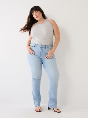 Light Refresh Wash True Religion Plus Billie Straight Jeans | 1392-VQZLC