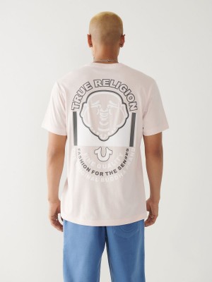 Lilac True Religion Buddha Logo T Shirts | 5348-YUMDX