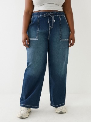 Love In A Mist True Religion Plus Relaxed Baggy Big T Cargo Pants | 6495-CRDIA