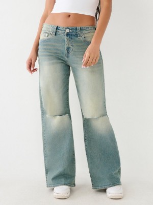 Medium Destroy True Religion Bobbi Baggy Jeans | 1236-NXTCS