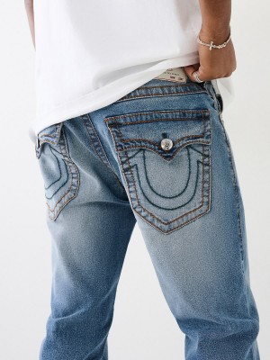 Medium Frost True Religion Geno Big T Stitch Slim Jeans | 7692-ABVMN