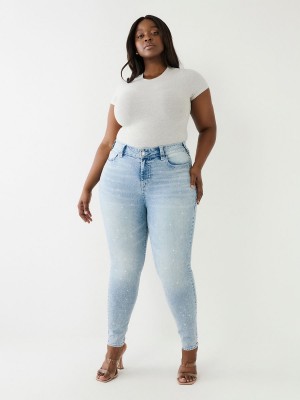 Mimosa True Religion Plus Crystal Jennie High Rise Skinny Jeans | 9027-QUOJH