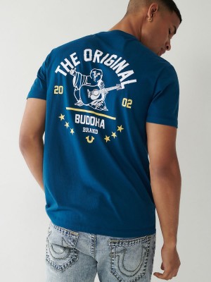 Navy/Navy True Religion Buddha Logo T Shirts | 2357-TOZDF