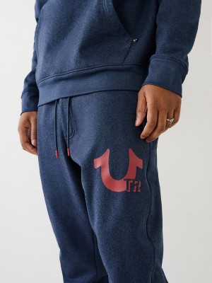 Navy/Red True Religion Horseshoe Logo Jogger | 5684-NGQTM