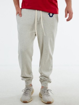 Oatmeal True Religion Logo Jogger | 9326-YFPQJ