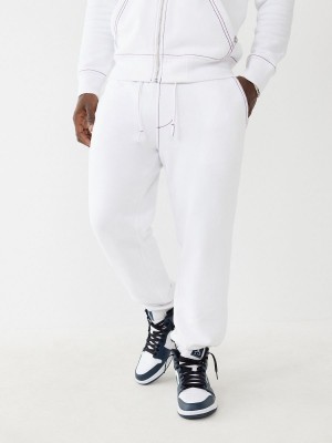 Optic White True Religion Big T Logo Jogger | 4097-LECQR