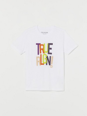 Optic White True Religion Girls T Shirts | 0359-TINSX