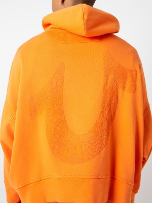 Orange True Religion Sebastien Ami X Logo Hoodie | 2659-SHDCN