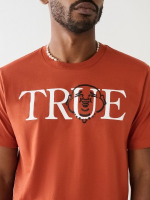 PICANTE True Religion Buddha Logo T Shirts | 6417-CKVWQ