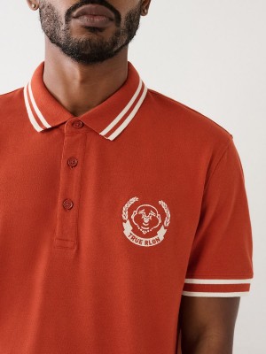 PICANTE True Religion Logo Polo Shirts | 6795-YGIKL