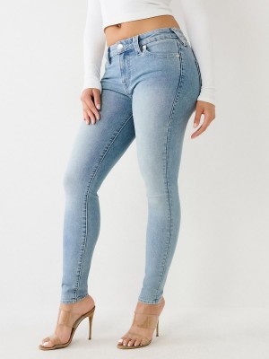 Peak Spot True Religion Halle Mid Rise Super Skinny Jeans | 9726-YVSFK