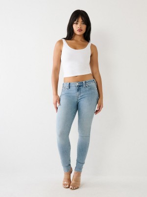 Peak Spot True Religion Jennie Mid Rise Curvy Skinny Jeans | 8562-DMWTH