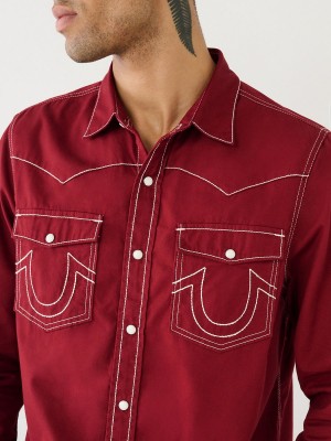 Redwood True Religion Big T Western Shirts | 1365-BMJKY