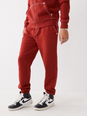 Ruby Red True Religion Big T Logo Jogger | 0817-NUEXR