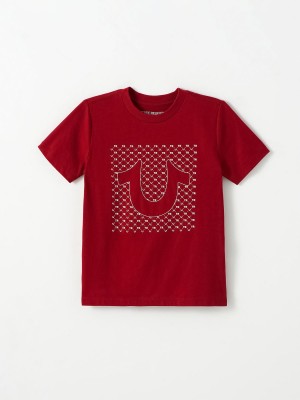 Ruby Red True Religion Boys Logo T Shirts | 9432-HXYNI