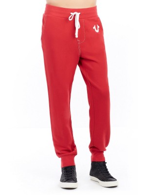 Ruby Red True Religion Classic Logo Jogger | 9127-EBKVX