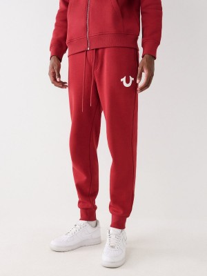 Ruby Red True Religion Logo Jogger | 0356-QTVIA