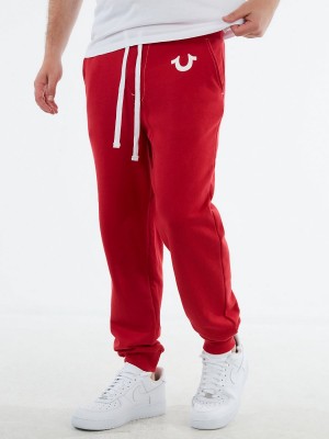 Ruby Red True Religion Logo Jogger | 4305-ZQUBN