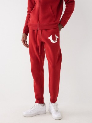 Ruby Red True Religion Logo Jogger | 9478-GRDUV